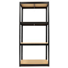 Metalinis stelažas, cinkuotas, 4 lentynos, iki 700 kg, Springos® HA5283, 174 x 80 x 40 cm
