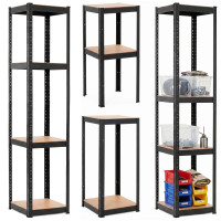 Metalinė lentyna Springos, 4 lygių, cinkuota, iki 400 kg, HA5282, 180 x 40 x 40 cm