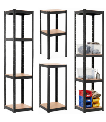 Metalinė lentyna Springos, 4 lygių, cinkuota, iki 400 kg, HA5282, 180 x 40 x 40 cm