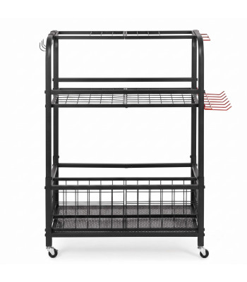 Instrumentų vežimėlis, mobilus organizatorius, juodas, iki 80 kg, Springos® GA0267, 96 x 66 x 40 cm