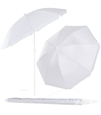 Paplūdimio skėtis su dėklu, pilkas, UPF50+, Springos® BU0027, 160 cm