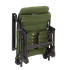 Sulankstoma žvejybos ir kempingo kėdė su lentynėle, tamsiai žalia / juoda, iki 180 kg, Springos® CS0189