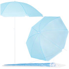 Paplūdimio skėtis, mėlynas, UPF50+, su dėklu, Springos® BU0026, 160 cm