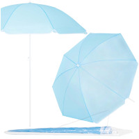 Paplūdimio skėtis, mėlynas, UPF50+, su dėklu, Springos® BU0026, 160 cm