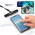 Vandeniui atsparus telefono dėklas su kaklo dirželiu, IPX8, skaidrus / juodas, Aquaget® AQ0025