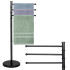 Juodas metalinis rankšluosčių stovas Springos® TS0005, 86 cm