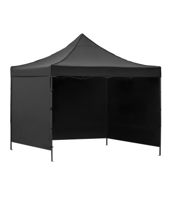 Sulankstoma sodo pavėsinė su šoninėmis sienomis, juoda, Springos GP0011, 3 × 3 m