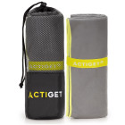 Mikropluošto sportinis rankšluostis, pilkas – Actiget ACT0192, 180 × 100 cm