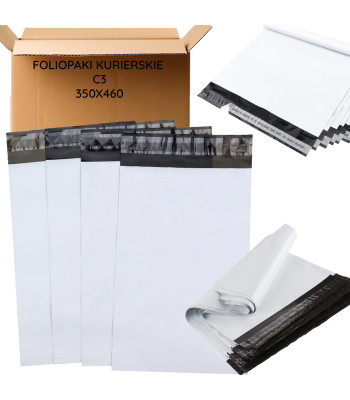 Foliopakai Kurjeriniai Balti C3 350x460 50 vnt.
