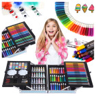 Vaikų Piešimo Rinkinys: 145 Elementų Rinkinys su Lagaminėliu