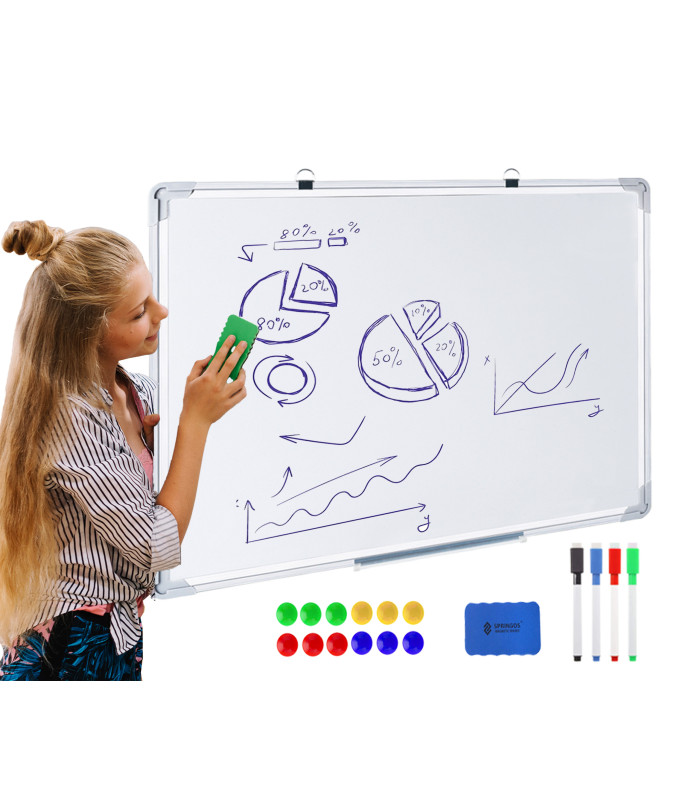 Baltos magnetinės lentos sausam trynimui 60x40