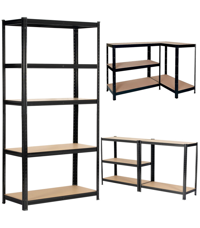 Metalinis sandėliavimo stelažas 180x90x40 garažui, sandėliui, rūsiui, 875 kg