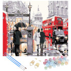 Tapyba pagal skaičius su rėmu 40 x 30 cm – aukštos kokybės tapybos rinkinys ANGLIŠKA GATVĖ