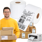 Etykietės Terminės Lipnios Baltos 100x150 mm 500 vnt. Perforuota Ritinys