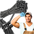 Tvirtos kabelių sąvaržos 4x100mm 50 vnt.