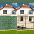 Dirbtinė gebenių gyvatvorė sienai - balkono uždanga, tinklas 1,5 x 3 m