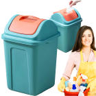 Plastikinis šiukšlių dėžė su pakeliamu dangčiu