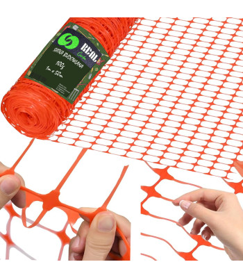 Apsauginė statybinė oranžinė plastikinė tvora 1x50m 100g
