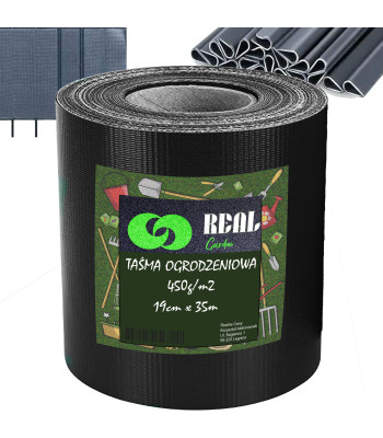 Tvoros juosta su 20 klipsų, 0,19 x 35 m (450g/m²), juoda