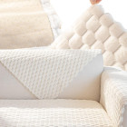 Neslystantis elastingas užklotas baldams, 70 × 70 cm, baltas