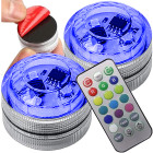 2 X Belaidė RGB LED Lemputė su Pulteliu Automobiliui ir Namams