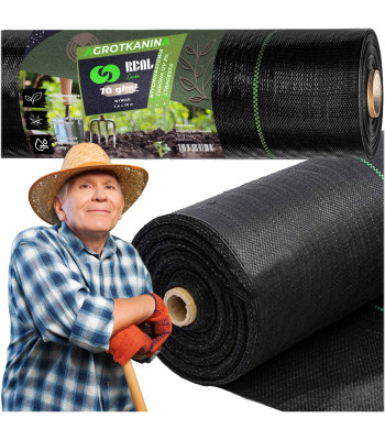 Agroaudeklas sodininkystei 70 g 1,6x50 m juoda UV apsauga