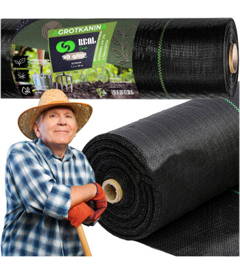 Agrotekstilė 90G 1,1x50m Juoda UV Agrotkanina