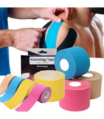 Kineziologinė Teip Juosta 5 cm x 5 m Komplektas