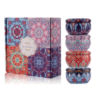 Rinkinys iš 4 Kvapiųjų Sojų Vaško Žvakių