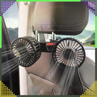 Automobilinis Ventiliatorius Dvigubas 360° USB