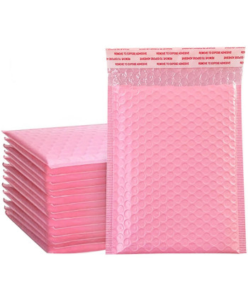 Rožinės burbulinės vokai 200x290 mm 600 vnt