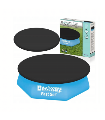 Bestway 58032 Baseino Apsauginė Plėvelė PVC Ø 244cm Juoda Apvali