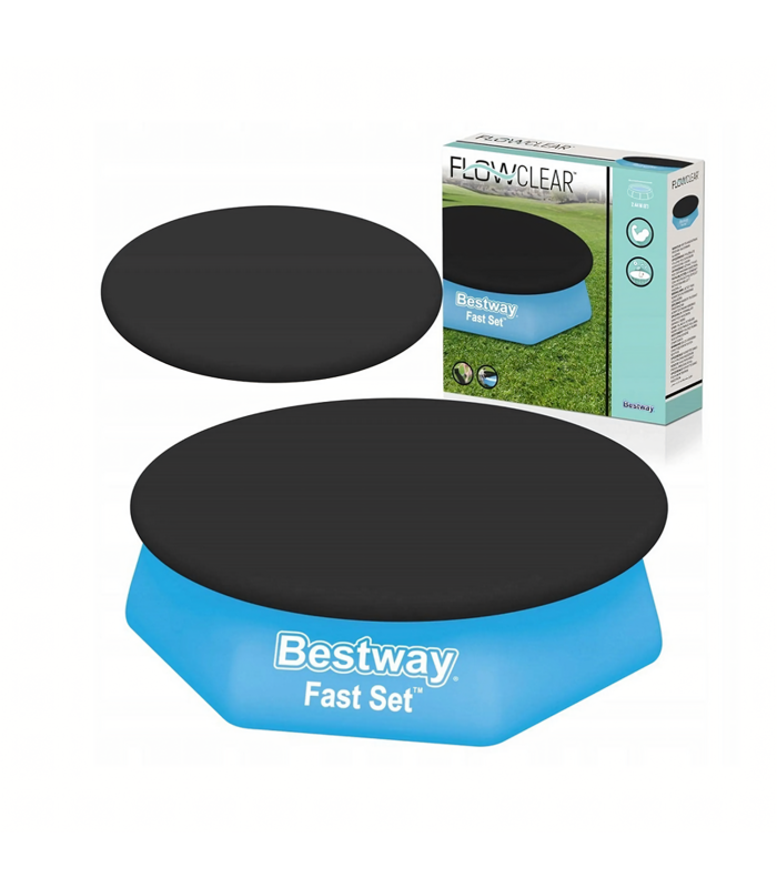 Bestway 58032 Baseino Apsauginė Plėvelė PVC Ø 244cm Juoda Apvali