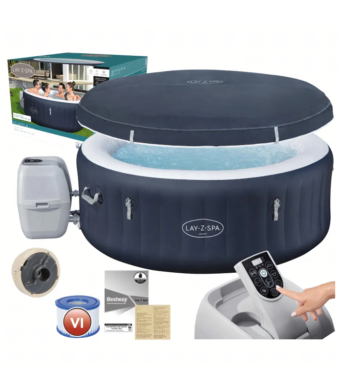 Bestway 6001C Pripučiamas SPA Sodas Lay-Z-Spa Miami AirJet 180x66 cm
