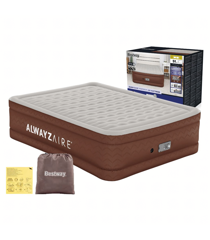 Bestway 69160 dvigubas pripučiamas čiužinys su dviguba pompa 203x152x51 cm