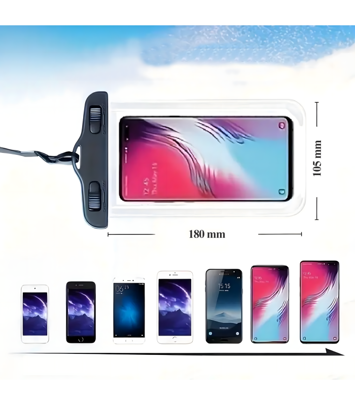 Vandeniui atsparus telefonų ir pinigų dėklas
