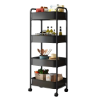 Mobilus keturių lygių lentyna ant ratukų