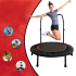 Treniruoklis trampolina sportui su reguliuojama rankena, sulankstomas 100 cm