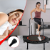 Treniruoklis trampolina sportui su reguliuojama rankena, sulankstomas 100 cm