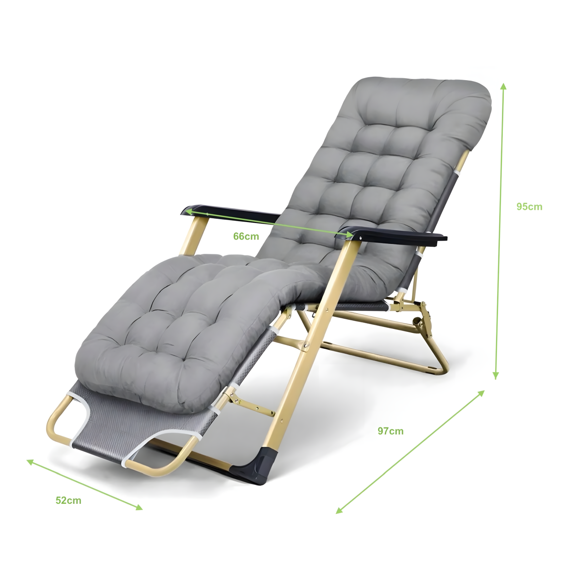 Sulankstoma sodo, paplūdimio ir turistinė gultas su pagalve