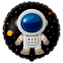 Folinių Balionų Rinkinys Gimimo Dienai Kosmosas Astronautas Žvaigždės 5 vnt.