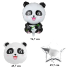 Gimtadienio Balionų Rinkinys Panda 5 vnt.