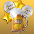 Gimtadienio balionų rinkinys su alaus bokalu Cheers