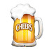 Gimtadienio balionų rinkinys su alaus bokalu Cheers