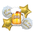 Gimtadienio balionų rinkinys su alaus bokalu Cheers