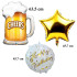 Gimtadienio balionų rinkinys su alaus bokalu Cheers