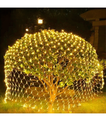 Kurtyna šviesos LED 144x Šilta Balta šviesa – 2x2m | 8 Režimai