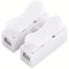 20 x Greito sujungimo jungtis 2-pinė CH2 laidams ir kabeliams