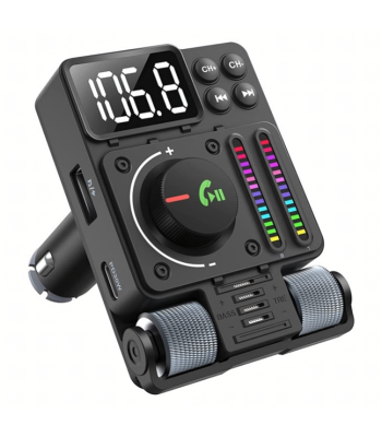Automobilinis FM Bluetooth 5.3 Siųstuvas su PD 30W Įkrovikliu