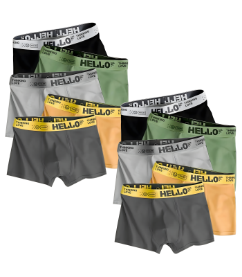 Vyriškos boksinės kelnaitės, 10 vnt., įvairios spalvos, kvėpuojančios, dydis XL